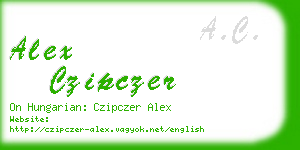 alex czipczer business card